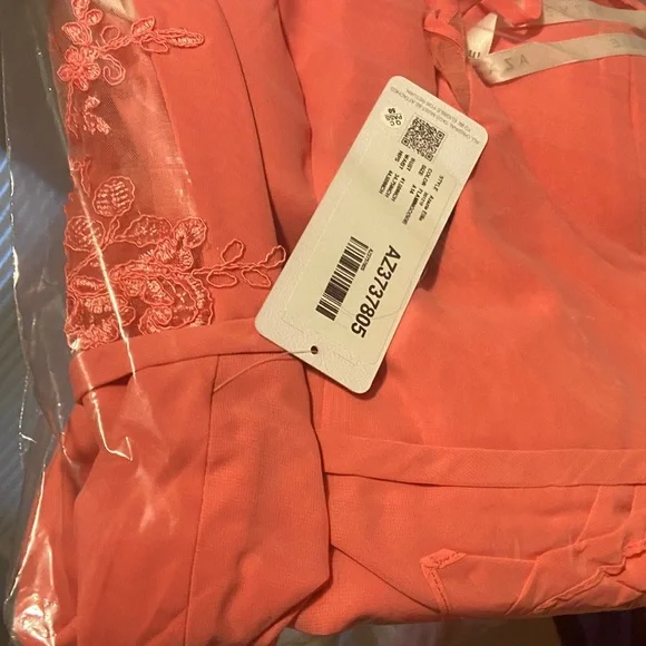 NEW Azazie Ellia Pink Dress A-Line A14 Flamingo Pink Color NWT Backless Gorgeous - Picture 5 of 7